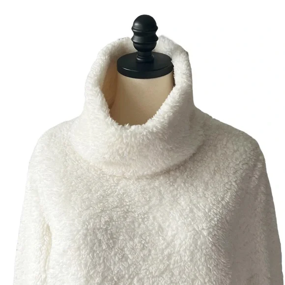 Athleta Nirvana Sherpa Funnel Neck Sweatshirt | LARGE - Picture 3 of 9